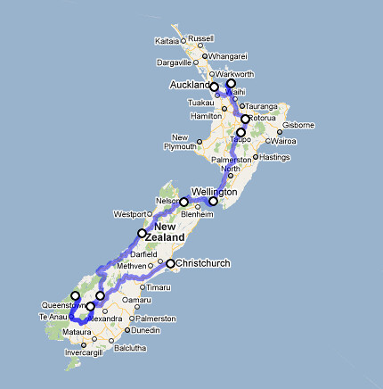 Auckland to Christchuch trip