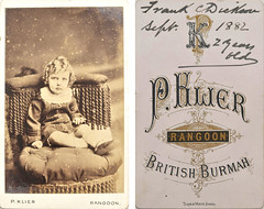 Frank C Dickson, Sept 1882, 2 years old, by P Klier, Rangoon, British Burmah