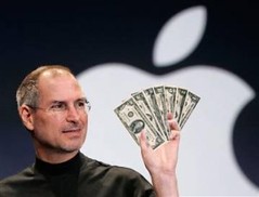 Steve Jobs con dólares