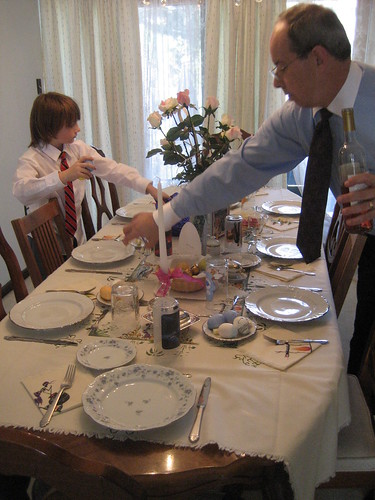 4/4/10 - My parents lay a gorgeous Easter table