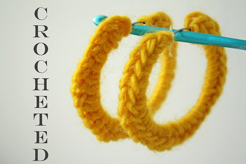 Crocheted Hoop Earrings
