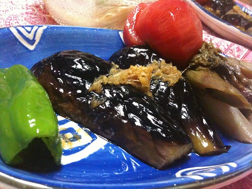 #jisui あちい季節には茄子の素揚げー。
