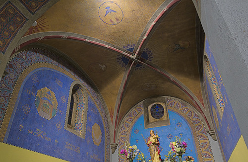 Saint Meinrad Archabbey, in Saint Meinrad, Indiana, USA - Monte Cassino Shrine - sanctuary ceiling