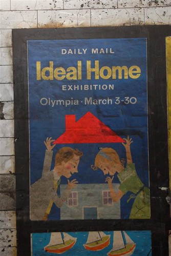 1959 vintage &quot;Daily Mail Ideal Home exhibition&quot; poster found at Notting Hill Gate tube station, 2010