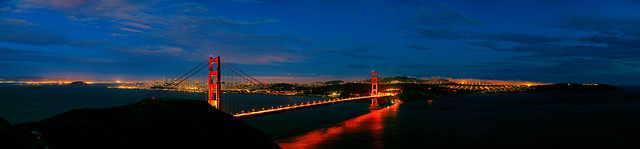 The Golden Gate Bridge, Marine Headlands View Layers
