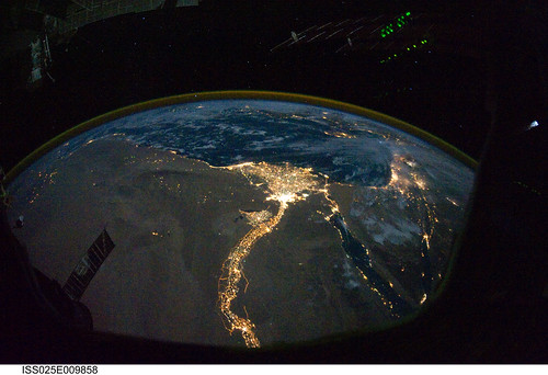the world from space at night. A collection of night images
