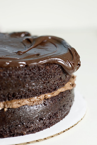 intense deep chocolate cake - ganache