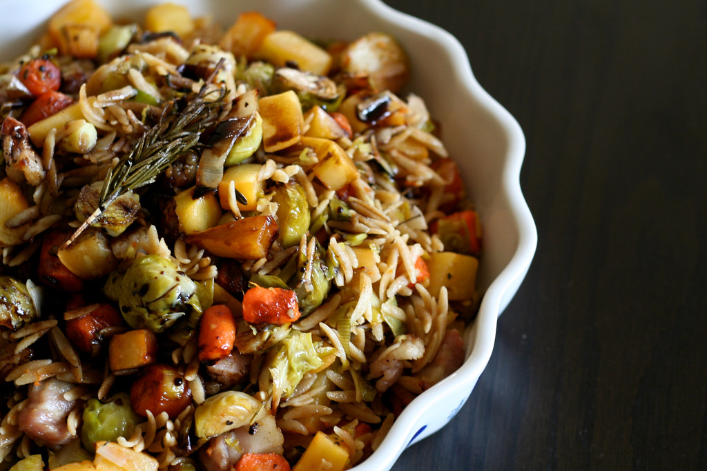 Warm Winter Vegetable Salad (with bacon!)