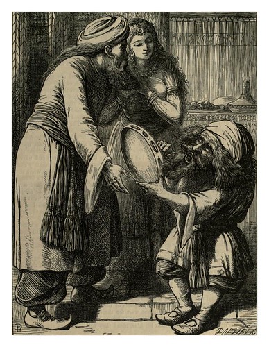 013-El jorobado canta a la esposa del sastre-E. Dalzie-Dalziel's Illustrated Arabian nights' entertainments (1865)l