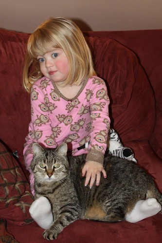 a girl & her cat