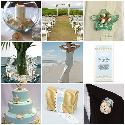 Row 1 Beach wedding centerpiece from bridescom Beach wedding arch from