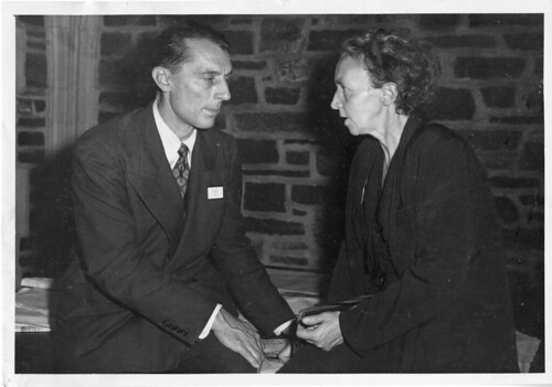 FreÃŒÂdeÃŒÂric Joliot (1900-1958) and IreÃŒÂ€ne Joliot-Curie (1897-1956), 1940s, by Ja