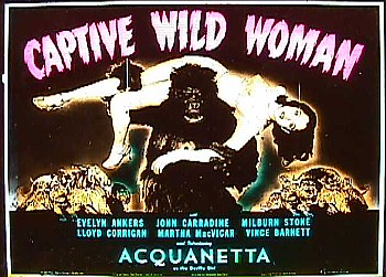 CAPTIVE WILD WOMAN (1943) Slide detail