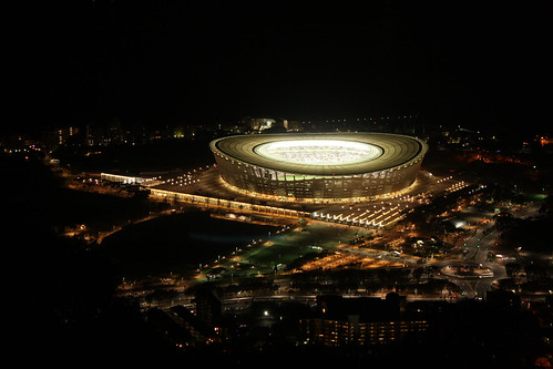 Cape Town Stadium at night