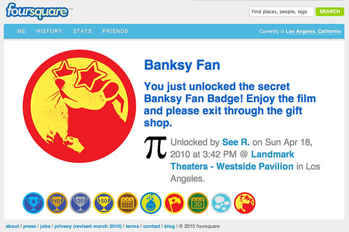 Foursquare: (Not So) Secret Banksy Badge