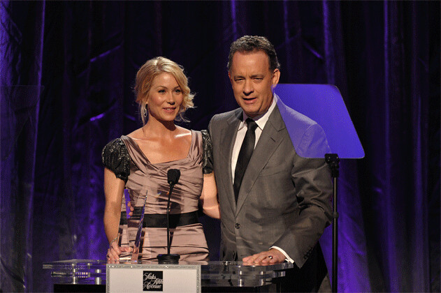 Christina Applegate accepts an award from Tom Hanks at EIF's An Unforgettable Evening by iParticipate