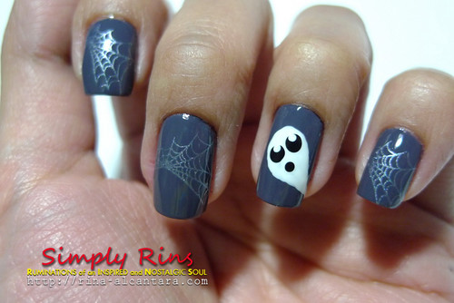 Nail Art Halloween Ghost 04