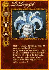 "De dorpsgek" role card from my home-made Werewolf mega-set