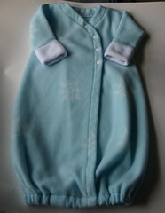Quickie AUCTION - Snowflake Fleece Infant Gown - 0-6 months