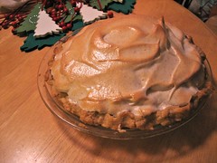 Chocolate cream pie with cinnamon meringue