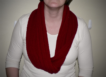 moebius scarf finished knit