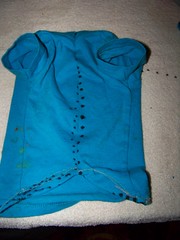 How to make a pet shirt from a baby shirt 8
