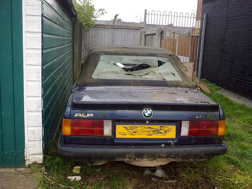 BMW apline wrecked car
