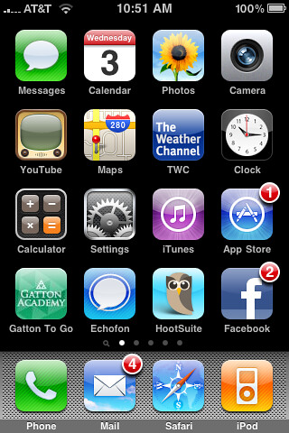 The iPhone icon for the Gatton to Go mobile app.  Click the image to preview the app in iTunes.
