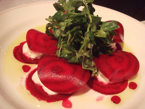 Wafer Thin Pickled Beetroot and Goats Cheese Salad