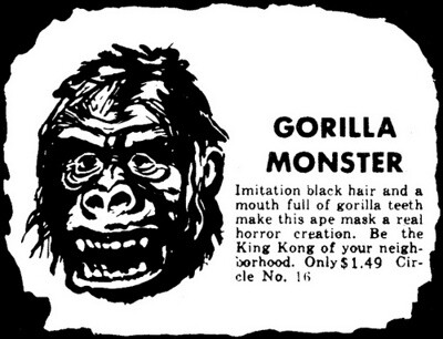 GORILLA MONSTER magazine mask advertisement