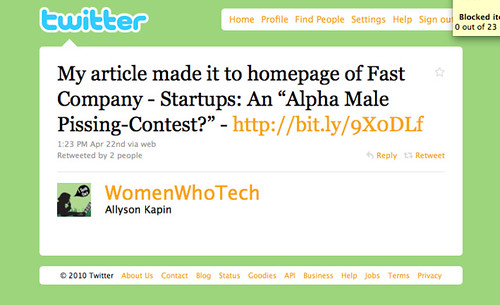 Startups: an alpha male pissing contest?