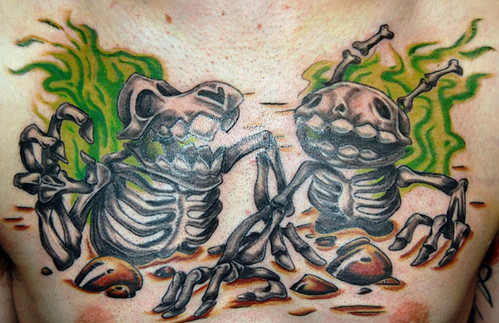 meelWORM - Skeletal Sam & Max Tattoo. Leonie Isaacs - A Telltale Halloween