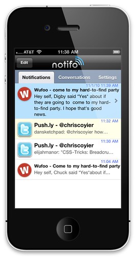 Expanded Message View in Notifo