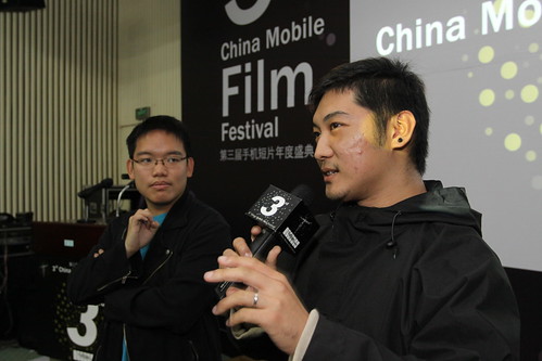 with Derrick during Q and A session at China Mobile Film Fest