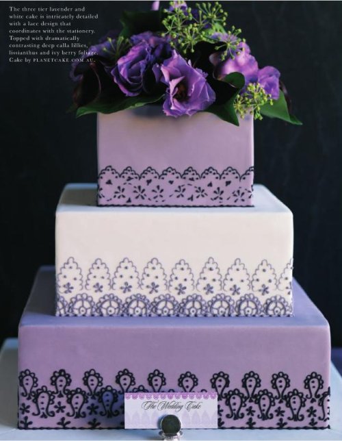And I LOVE this wedding cake The simple design on each tier 