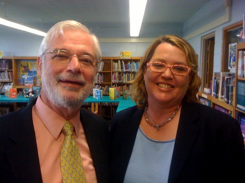 Barclay Elementary/Middle Principal and President Sanford Unger of Goucher College
