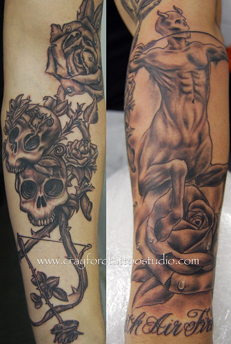 skull and roses tattoo. Skulls and Roses Tattoo