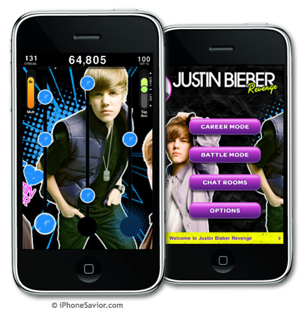 Justin Bieber Revenge - Tap Tap iPhone App