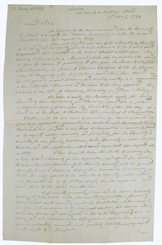 Letter from Patrick Wilson to Henry Dundas (First Page)