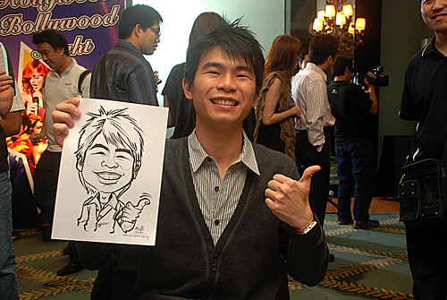 caricature live sketching for Panasonic Factory Solutions D&D -2