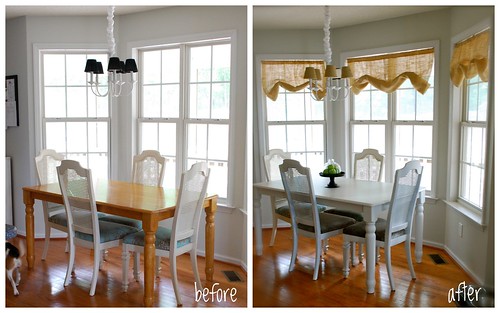kitchen table before and after