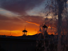 Montjuic sunset behind the Magic Fountain by Oh-Barcelona.com
