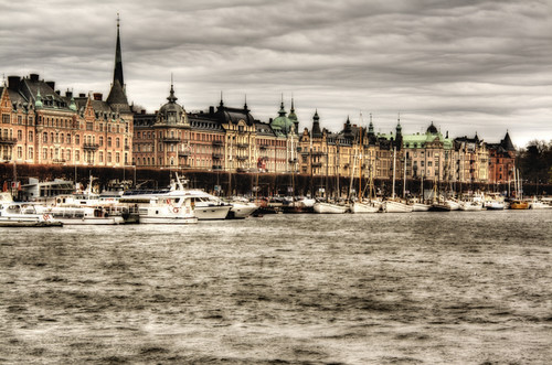 One of Stockholm docks. Uno de los muelles de Estocolmo