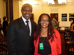 Ananda with Corey Ealons, Director of African American Media and Coordinator of Special Projects