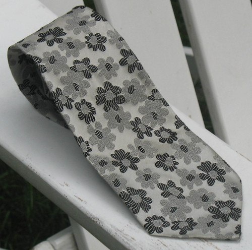 black floral tie. Beautiful Gray Black Floral Necktie VINTAGE Grey Men Women Flower Tie. I love this tie! The light grey background has a beautiful subtle sheen and is