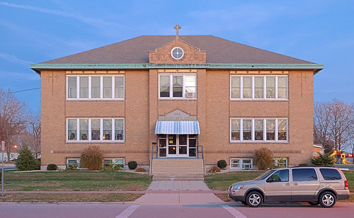 Saint Augustine Roman Catholic Church, in Breese, Illinois, USA - school