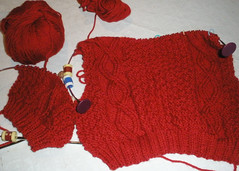 UFO baby sweater red