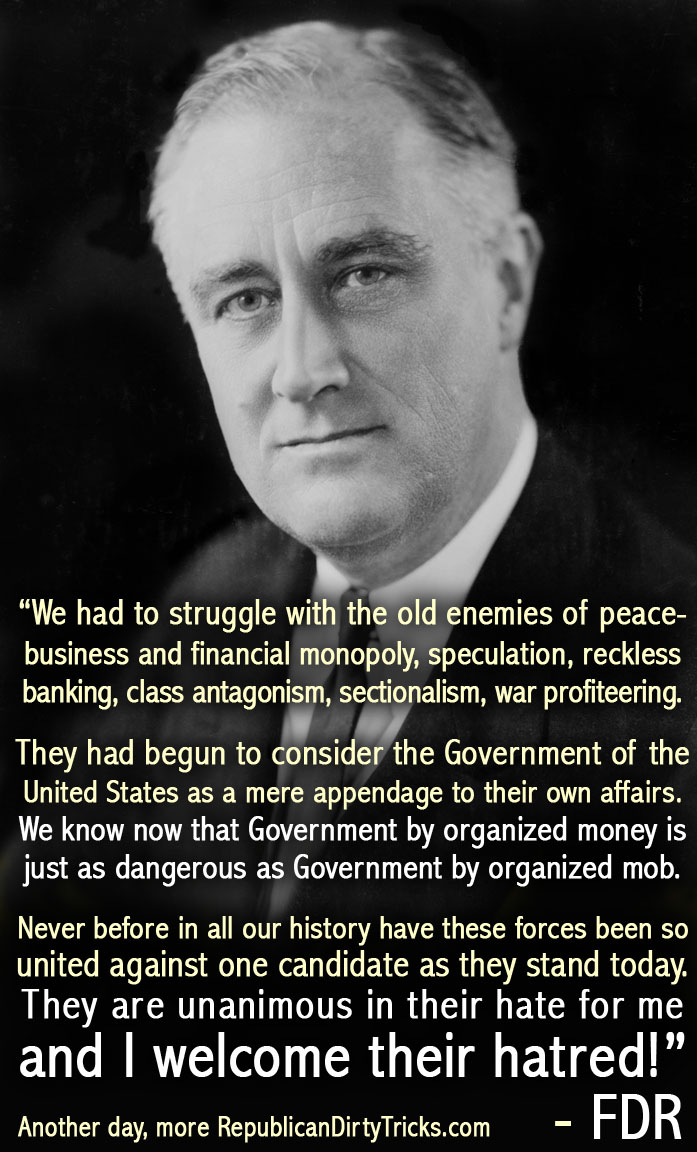 FDR Speech I welcome their hatred Image