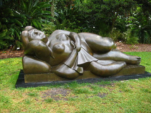 Reclining Woman, Fernando Botero Sculptures Exhibit, Fairchild Tropical Botanic Garden, Coral Gables, Miami-Dade, FL