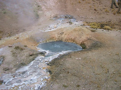 One of thehot springs at Lone Star.  It seems to release quite a bit of gas through the water and is constantly bubbling and overflowing.